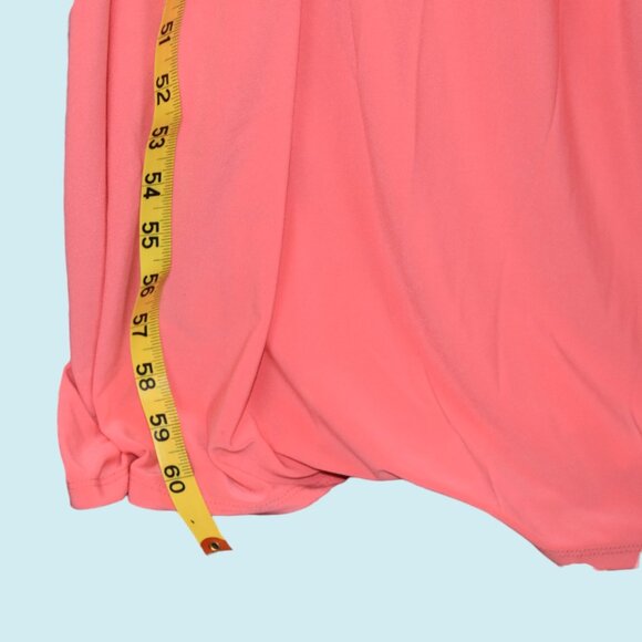 BCBGMAXAZRIA Dress Medium Coral One Shoulder Gathered Side Slit Column Gown NWT - Picture 10 of 15